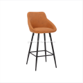 China Leather Bar Stools With Small Back Manufactory